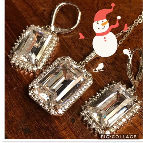 Neiman Marcus Jewelry - Neiman Marcus Faux Diamond Necklace/ Earrings